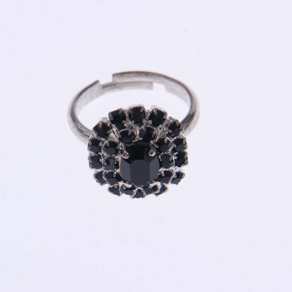 Anello Swarovski Fiore Nero | ungioielloperte.com
