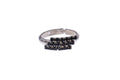 Anello con cristalli Swarovski neri disposti a scalare e regolabile Made in Italy by Giamas 