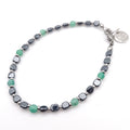Bracciale unisex ematite agata verde Giamas - pietre naturali made in Italy