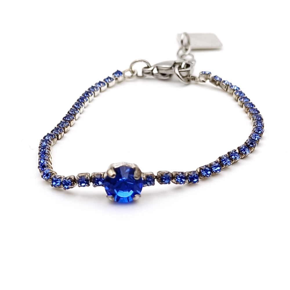 Bracciale tennis Demetra blu cristalli Swarovski Elements - gioiello donna multicolor Giamas