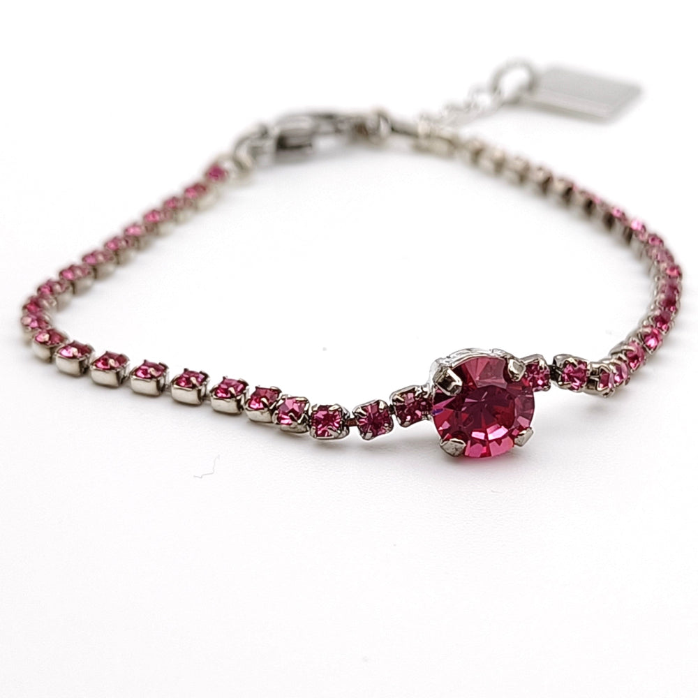 Bracciale Demetra by ungioielloperte con perline rose in cristallo Swarovski