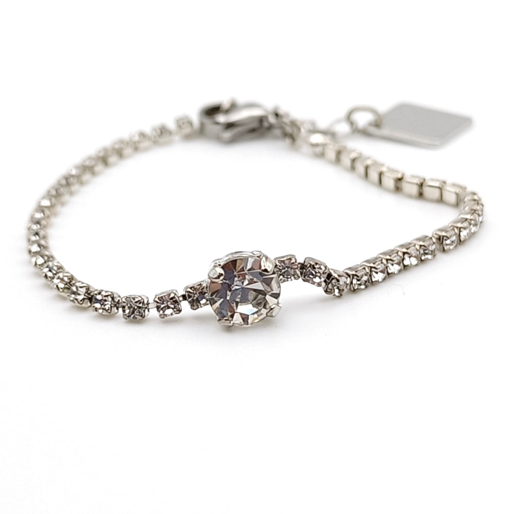 Bracciale Demetra by ungioielloperte con perline trasparente in cristallo Swarovski