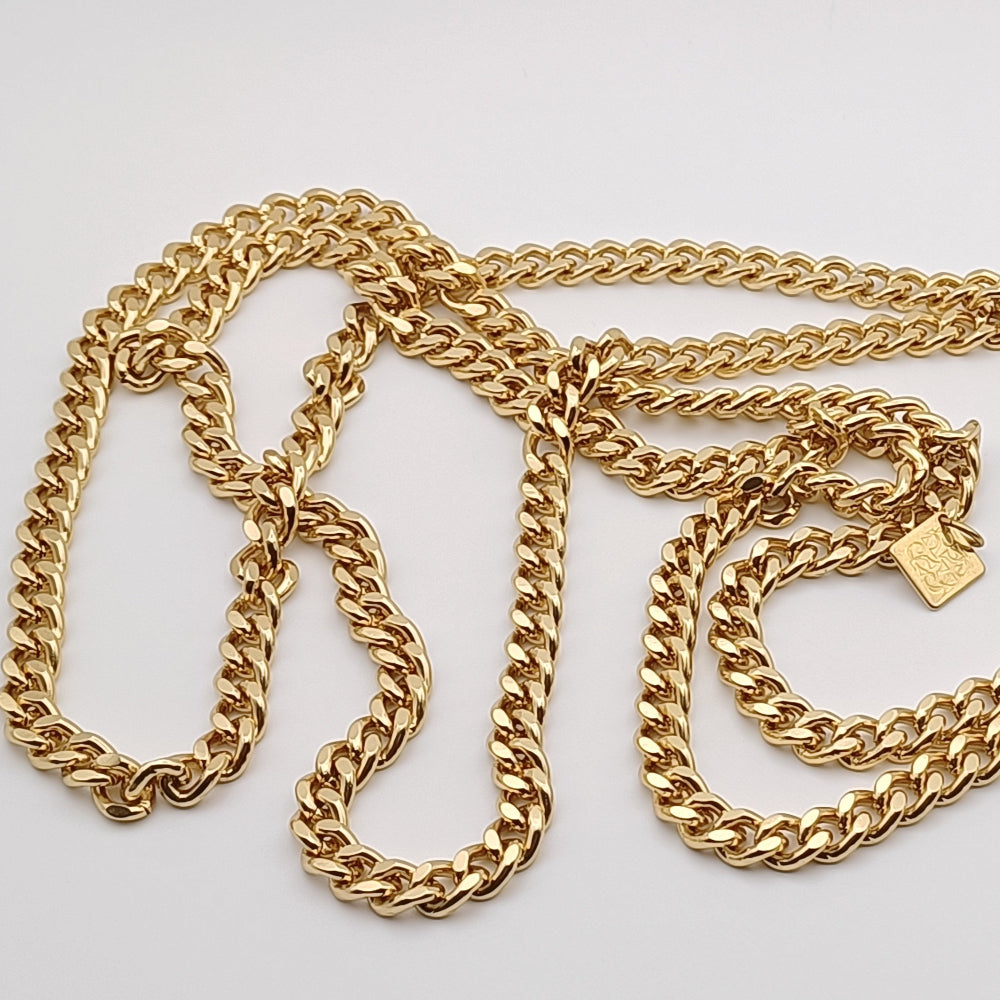 Collana lunga maglia piatta Made in Italy