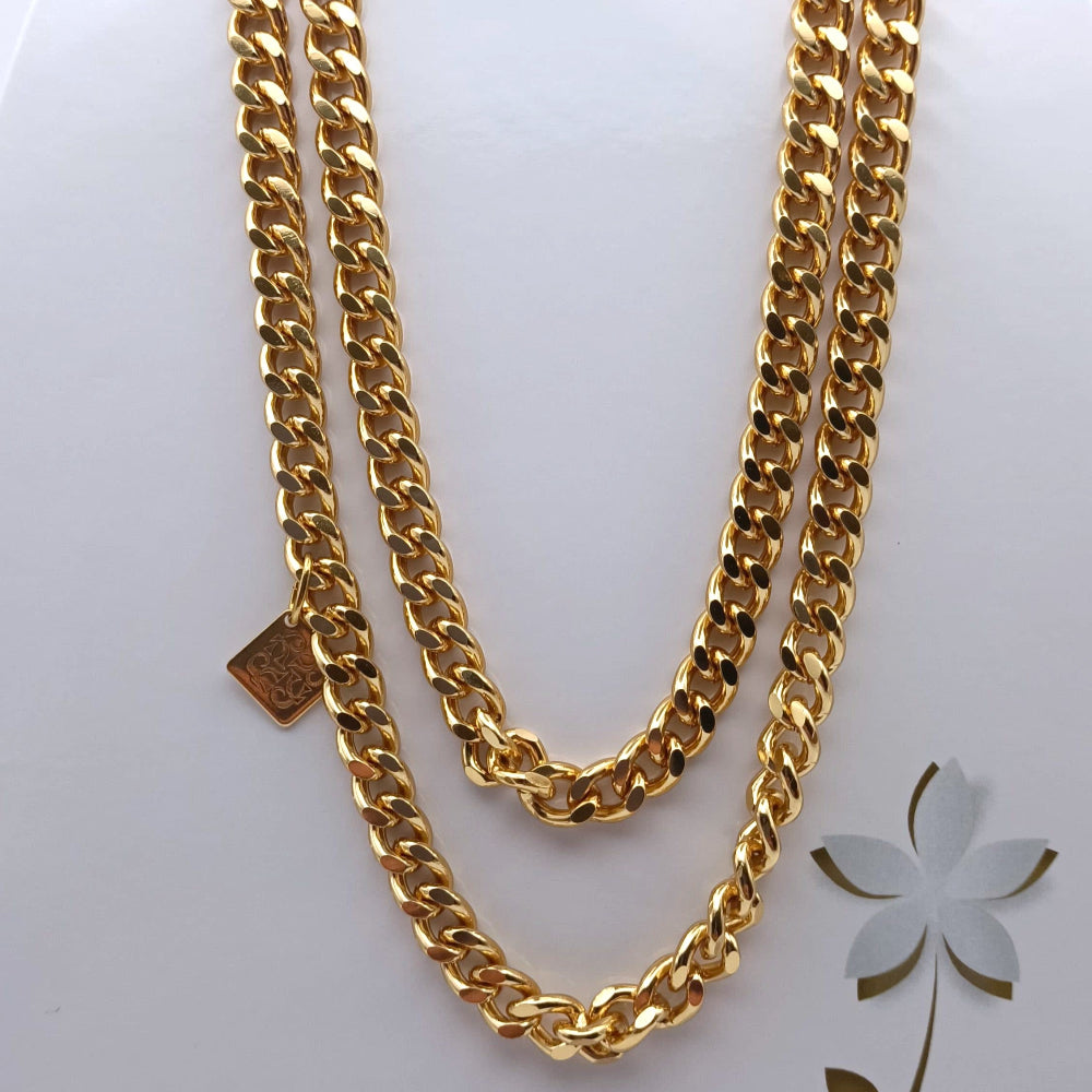 Collana dorata 150cm made in italy