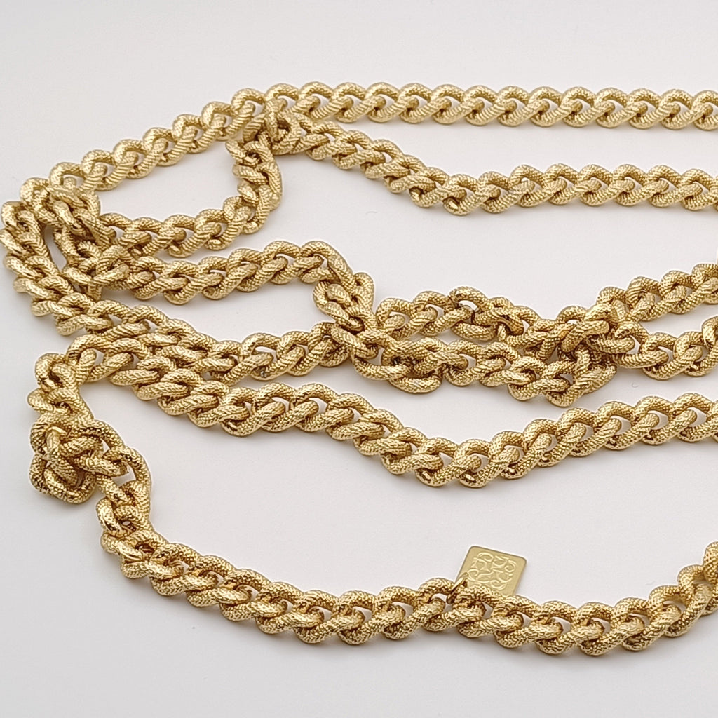 Collana catena dorata maglie ovali Giamas - made in Italy