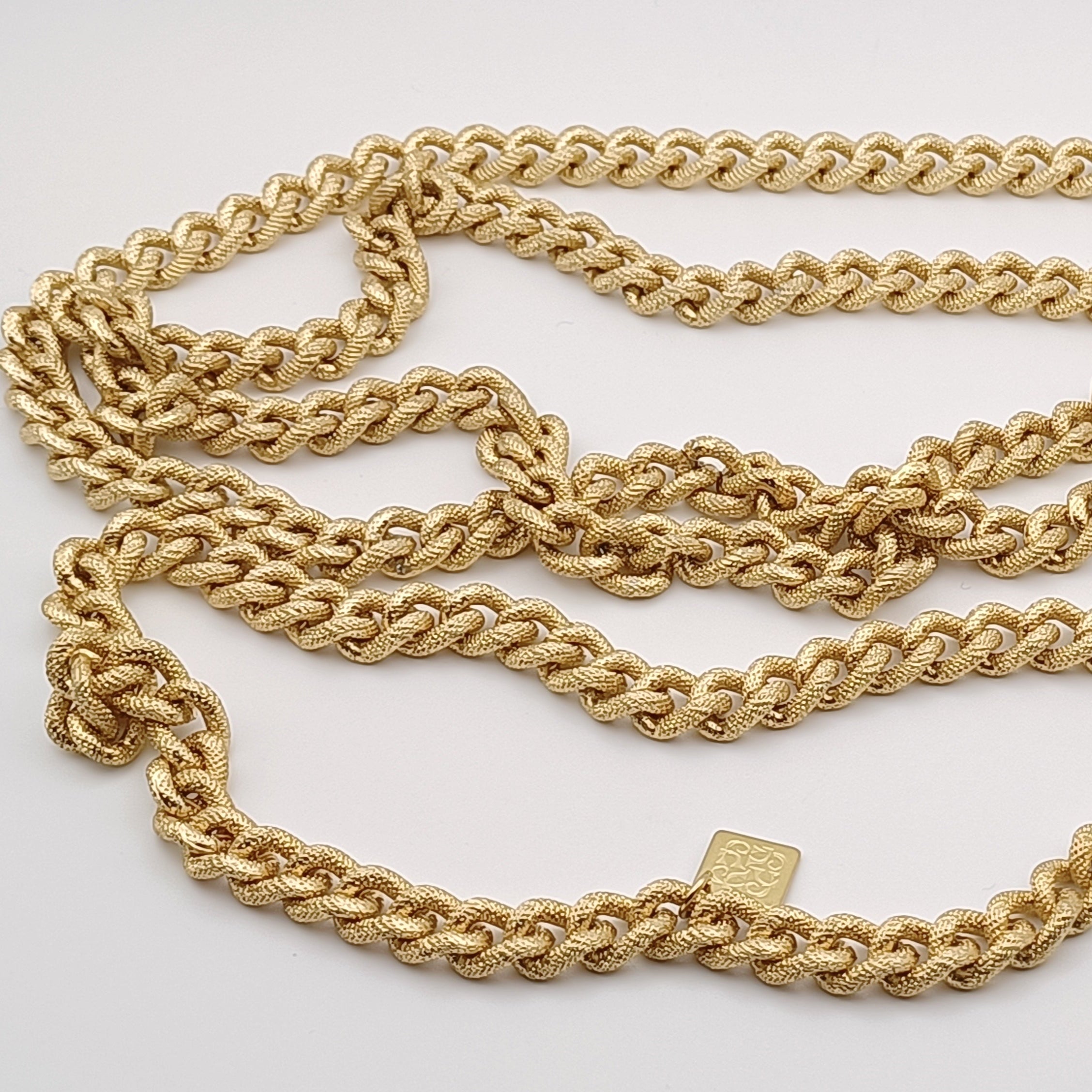 Collana catena dorata maglie ovali Giamas - made in Italy