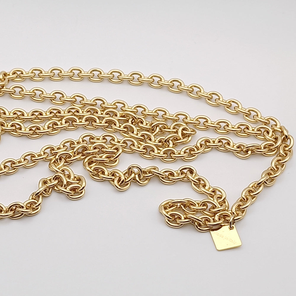Collana lunga catena dorata Giamas - made in Italy