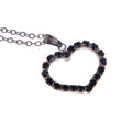 Collana donna con pendente cuore in strass e cristalli Swarovski - vista frontale su sfondo bianco