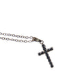 Collana donna con pendente croce in strass e cristalli Swarovski - vista frontale su sfondo bianco