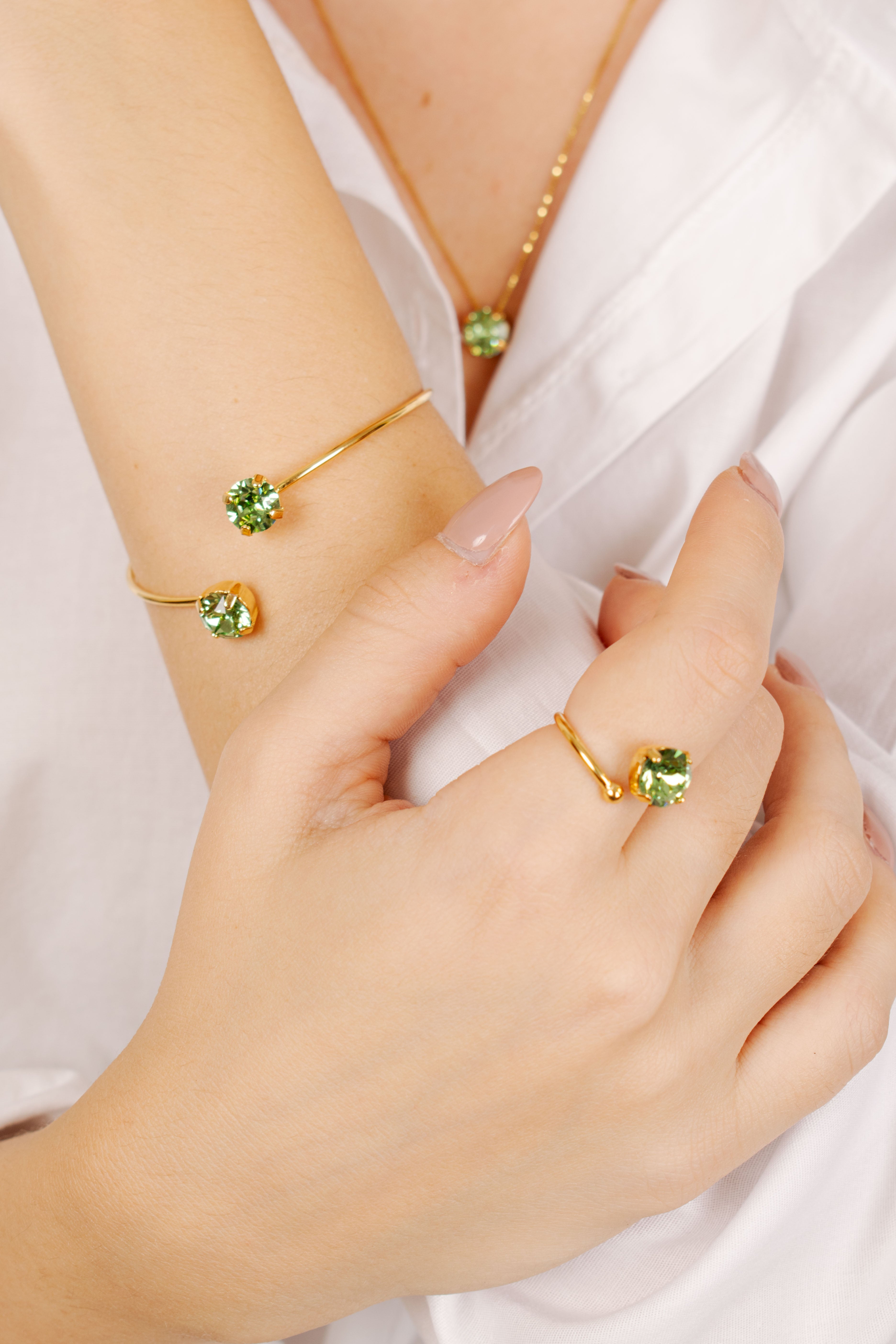 Anello Regolabile con Cristallo Swarovski