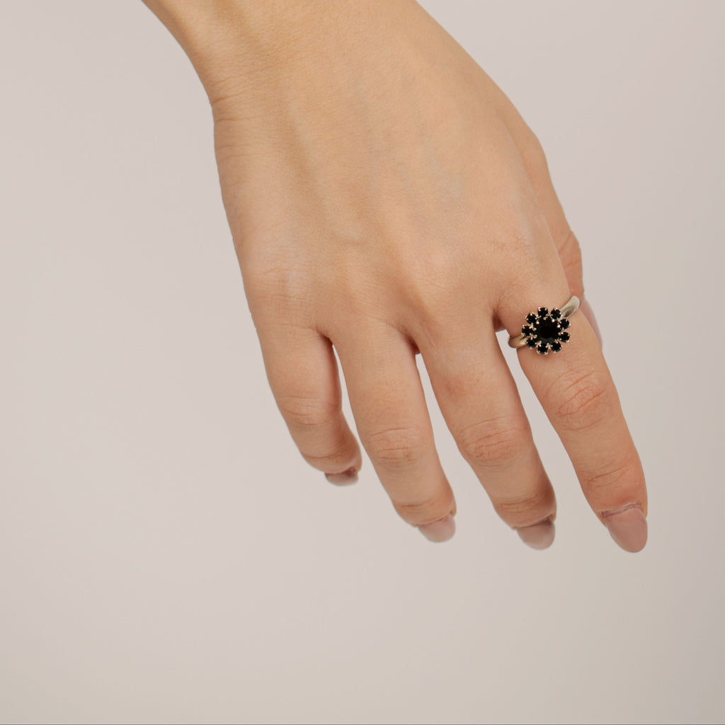 Anello Donna Fiore Cristalli Swarovski Regolabile