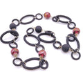 Collana donna vetro di Murano e pietra lavica sintetizzata vista frontale - Giamas