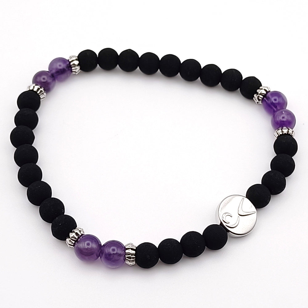 Bracciale Pietra Lavica e Pietre Naturali Uomo