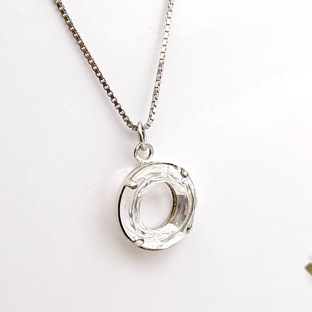 Collana cerchio Swarovski trasparente - gioiello donna Giamas