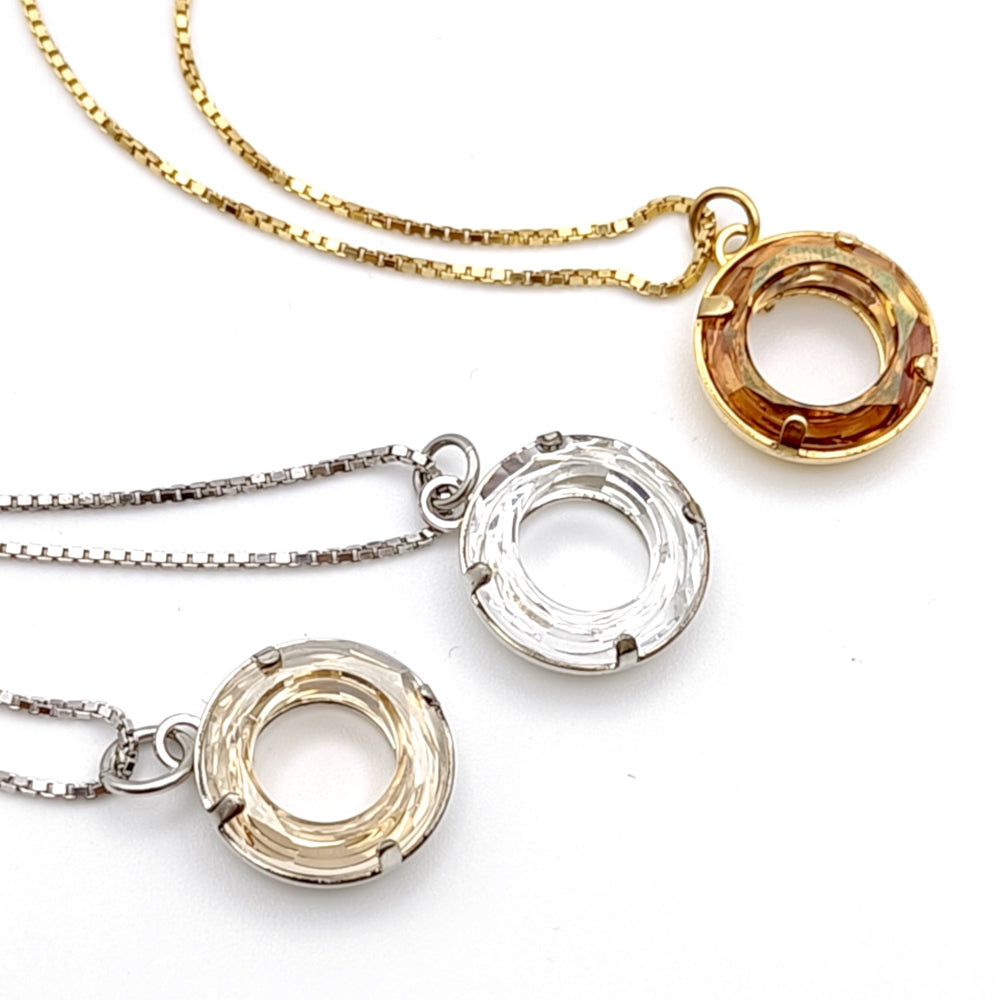 Collana Swarovski cerchio artigianale - simbolo eternità by Giamas