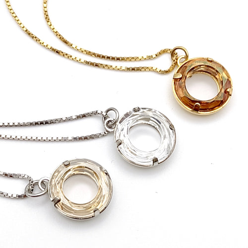 Collana Swarovski cerchio artigianale - simbolo eternità by Giamas