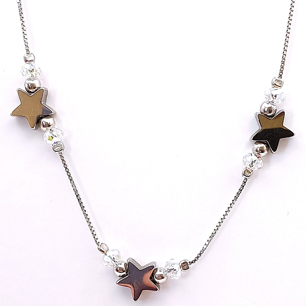 Collana con stelle e cristalli Swarovski Elements - ungioielloperte