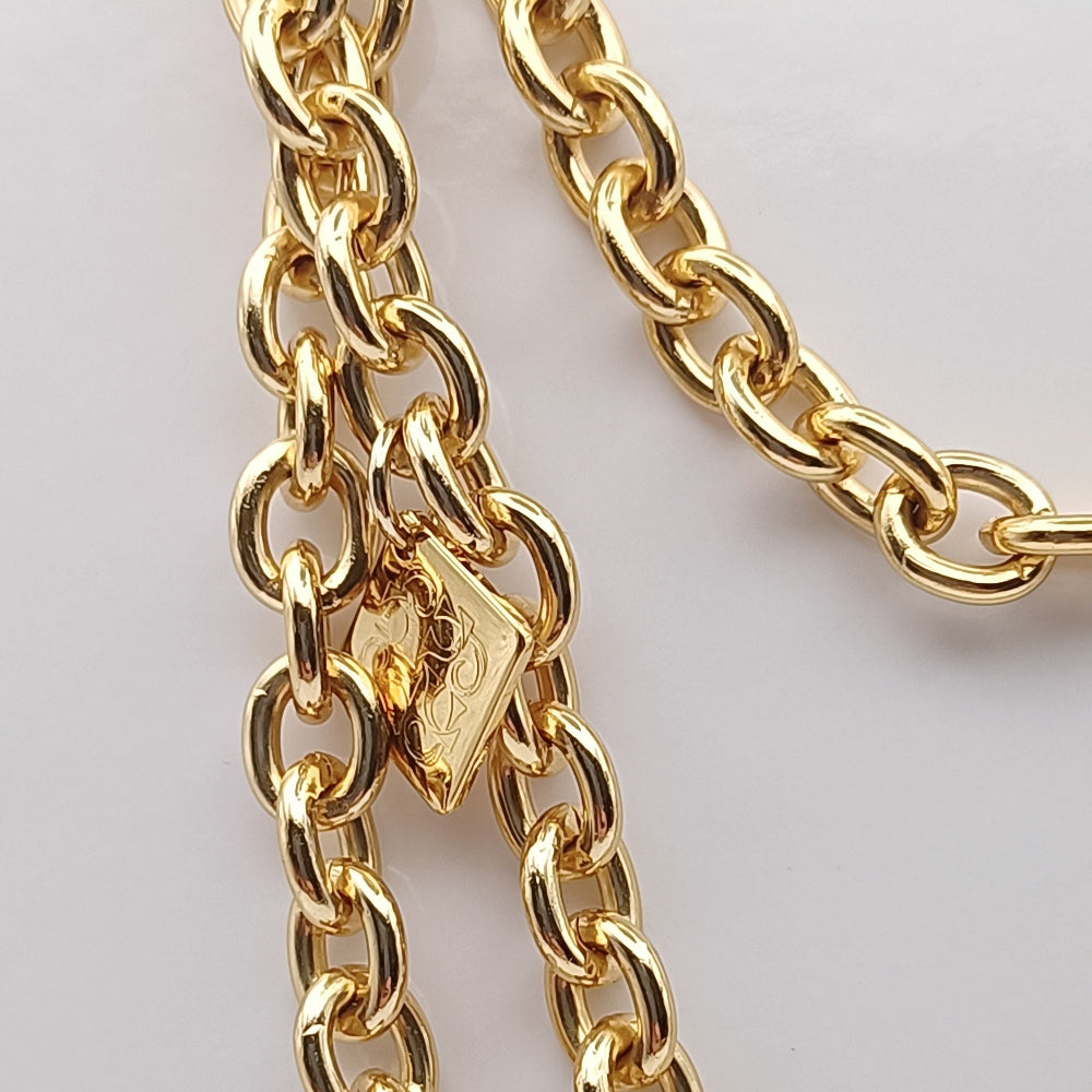 Particolare collana catena dorata Giamas - artigianato italiano