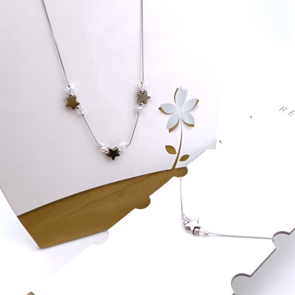 Bracciale abbinabile alla collana con stelle e cristalli - ungioielloperte