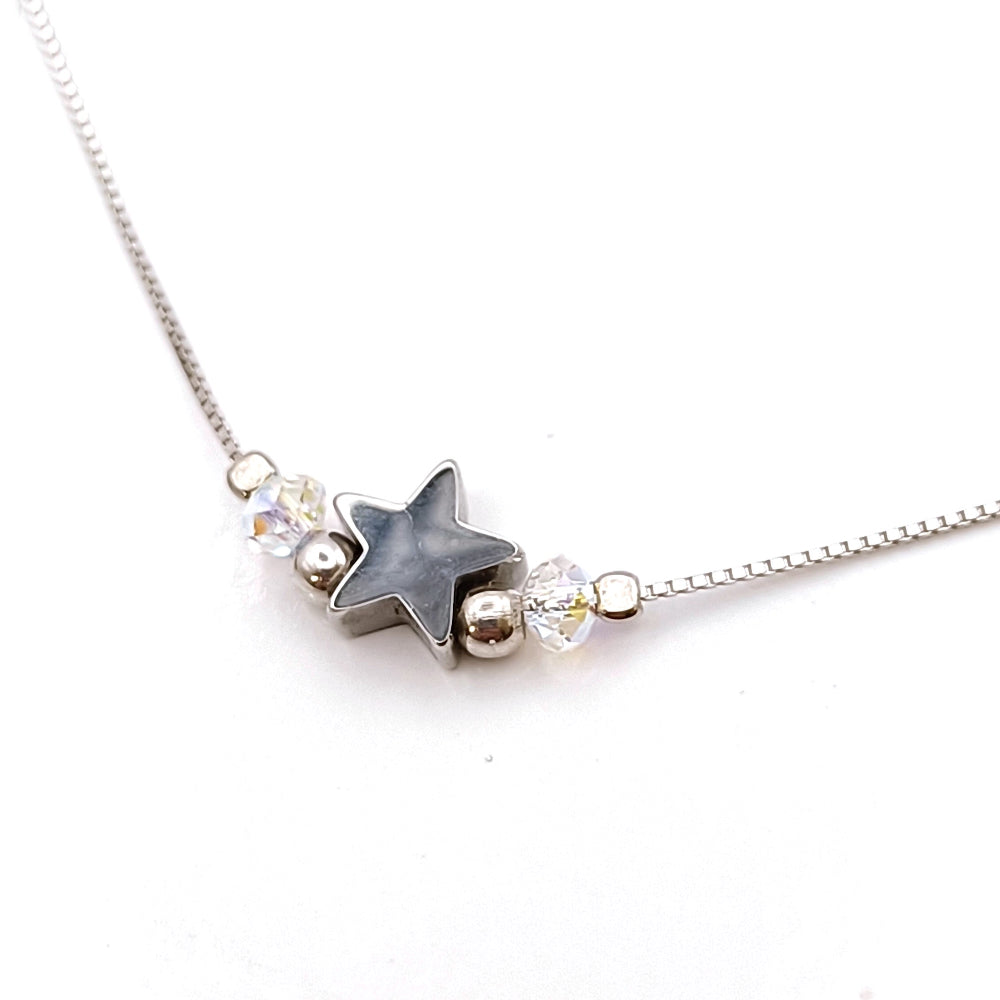 Bracciale argento con stelle e cristalli Swarovski Elements - ungioielloperte