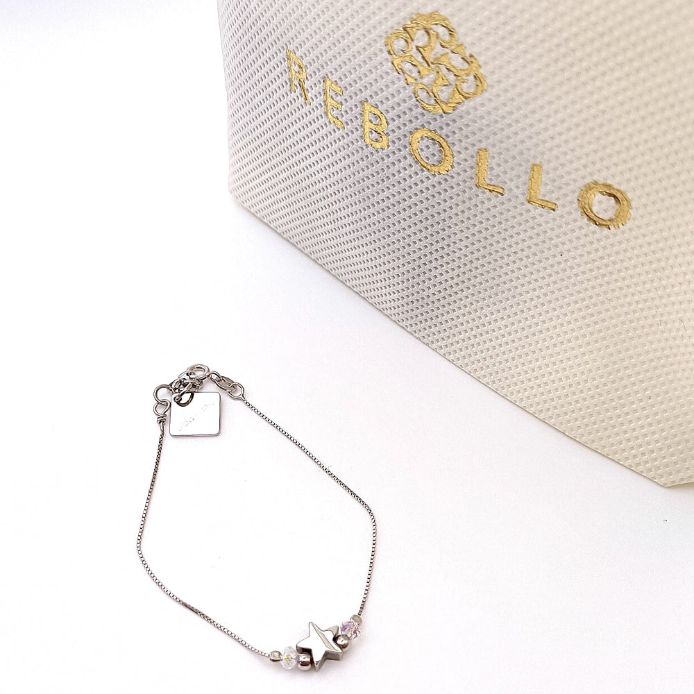 Bracciale con stelle e cristalli Rebollo, in vendita su ungioielloperte