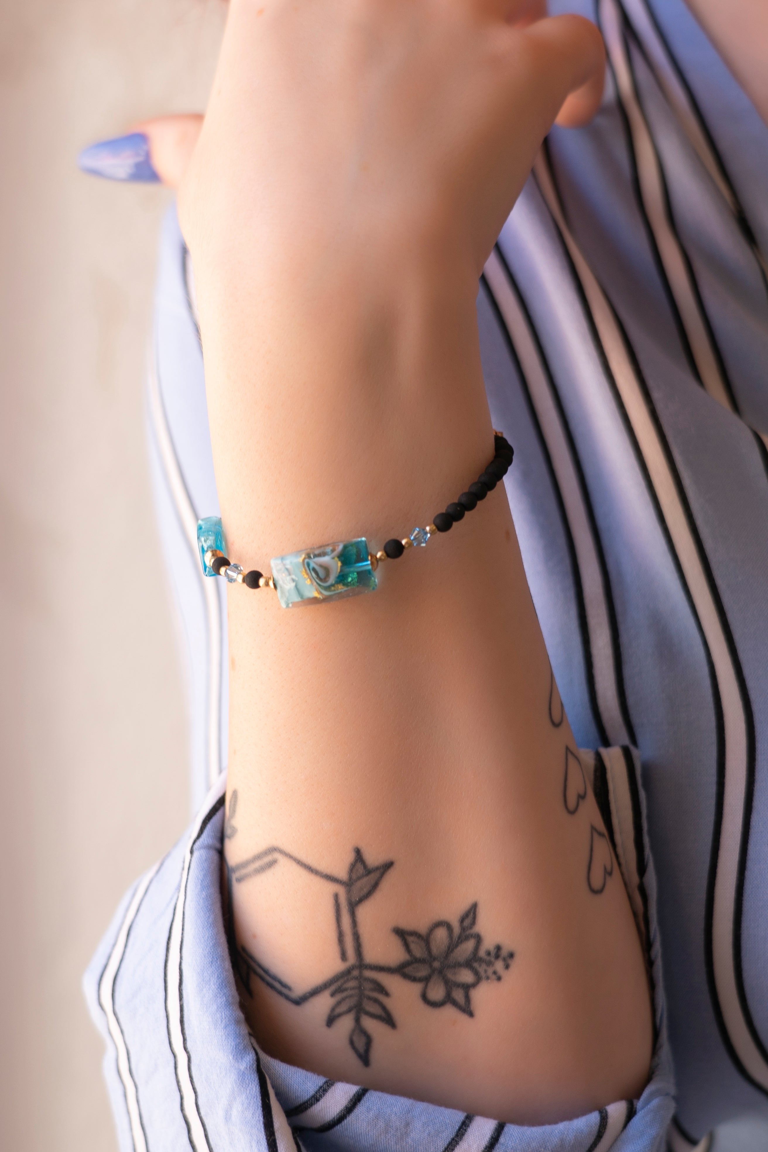 Bracciale con perle in vetro di murano by ungioielloperte