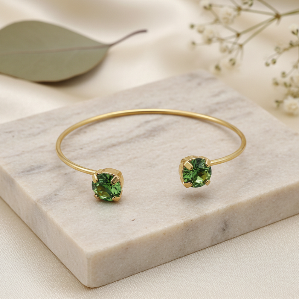 bracciale rigido Swarovski verde by Giamas