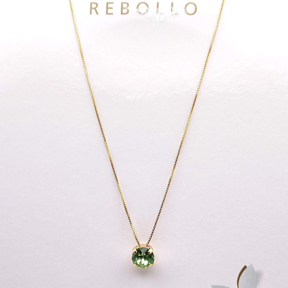 Collana con cristallo Swarovski verde - ungioielloperte