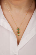 collana donna 3 cristalli swarovski verde modella giamas