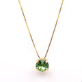 Collana dorata con ciondolo in cristallo verde - giamas